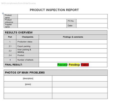 daily inspection report template